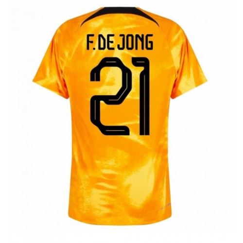 Nizozemska Frenkie de Jong #21 Domaci Dres SP 2022 Kratak Rukav